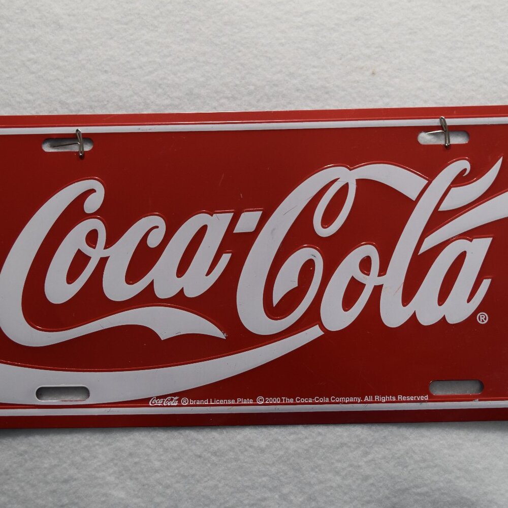 COCO COLA License Plate made in 2000
